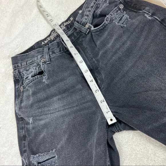 American Eagle Distressed Black Mom Jeans 2 - Picture 8 of 12